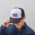 thumbnail image 5 of CafePress - Greece Flag - Adjustable Unisex Printed Trucker Hat with Mesh Back, 5 of 8