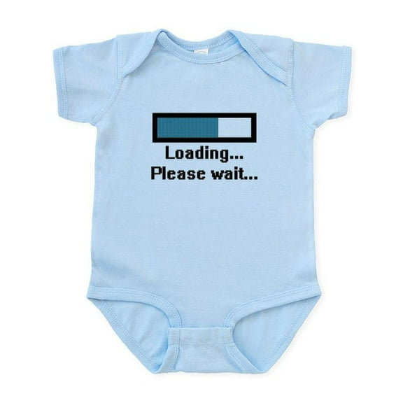 CafePress - Loading... Please Wait... Infant Bodysuit - Baby Light Bodysuit, Size Newborn - 24 Months