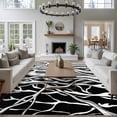 thumbnail image 3 of Large Area Rugs for Living Room Bedroom, Black White Striped 6'x9' Rug Washable Carpet Runner Indoor Outdoor, Farmhouse Stripes Modern Abstract Art Non Slip Floor Mats Rug for Kitchen, Playroom, 3 of 8