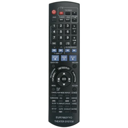 EUR7662YY0 Replace Remote for Panasonic SA-PT1050 SC-PT1050 SAPT1050 SCPT1050
