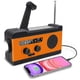 thumbnail image 1 of JM Radio de manivela portátil Radio de manivela solar portátil Radio de manivela de emergencia (naranja) JM JM, 1 of 3