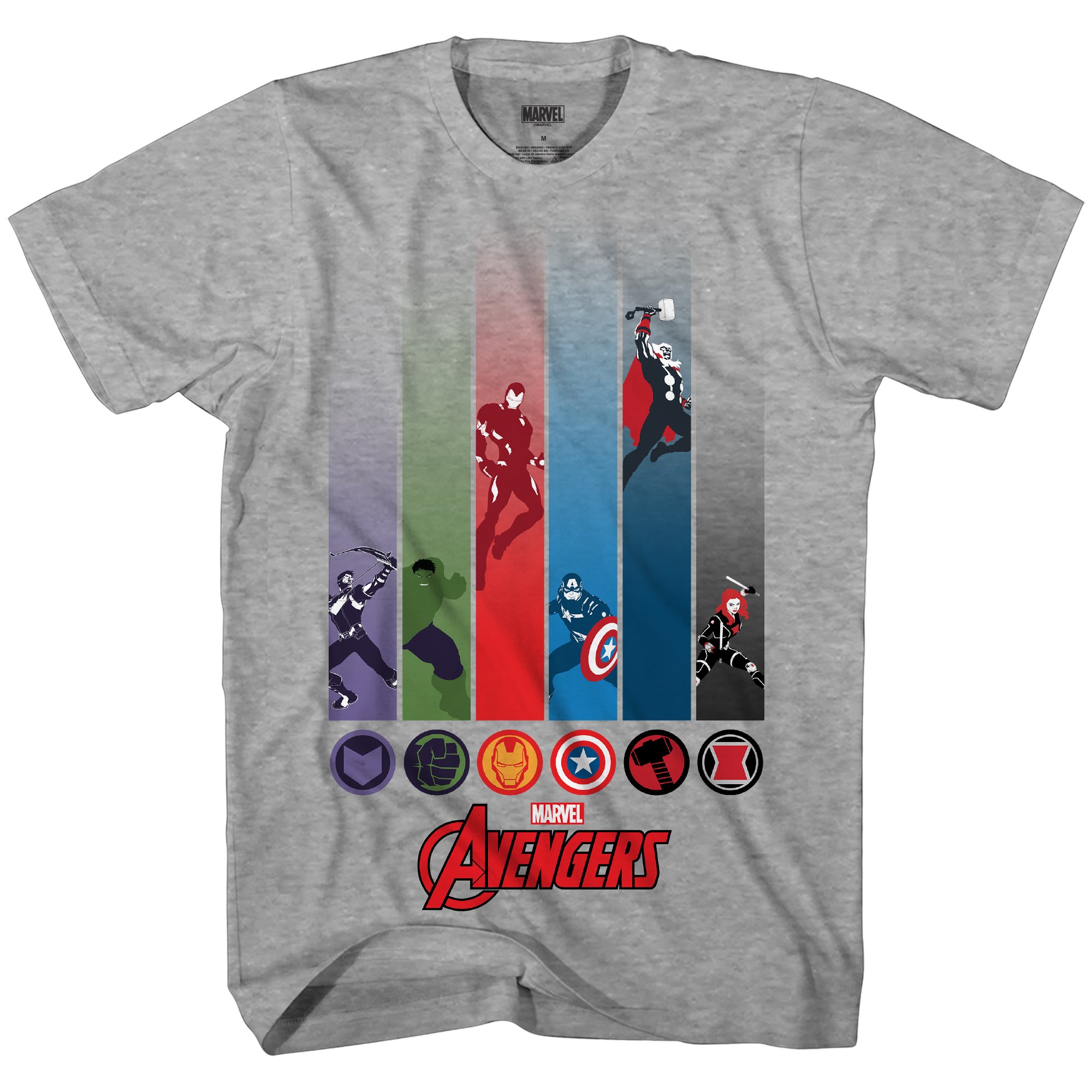 avengers avenge time hawkeye hulk iron man captain america thor black widow adult men s graphic t shirt apparel walmart com