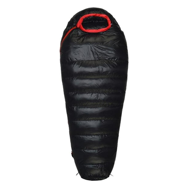 210x80x50cm Down Sleeping Bag Adult 1 Person 0 Degree Compact Portable Camping Hiking Insulated Sleep Bag with Storage 400g 210x80cm Black 400g