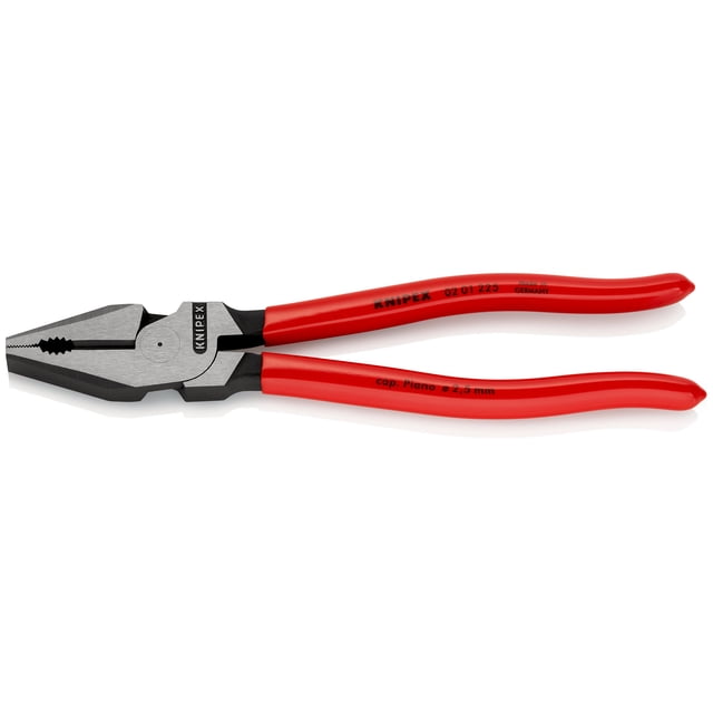 KNIPEX 02 01 225 SB Pinza universal para trabajos pesados recubierto de plástico acabado pavonado 225 mm