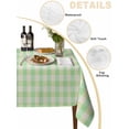 thumbnail image 3 of Sage Green Tablecloth Square Table Cloth 54x54, Waterproof Tablecloth Outdoor Table Cloth, Grid Checkered Plaid Gingham Lattice Trellis Washable Table Cover for Kitchen Dinning Party, 3 of 8