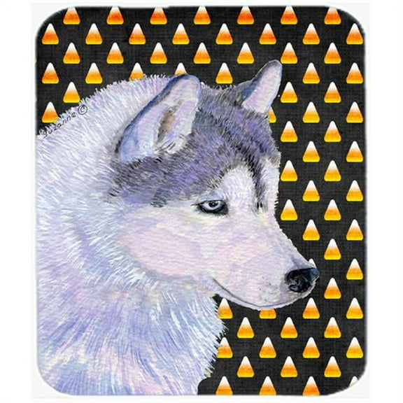 Carolines Treasures  Siberian Husky Candy Corn Halloween Portrait Mouse Pad