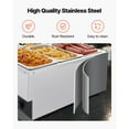 thumbnail image 4 of KFFKFF Commercial Food Warmer, 1500W Electric Stainless Steel Steam Food Warming with Lid, Fast Heating Countertop Buffet Bain Marie, 4 of 9