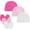 White/Pink/Rose Red, variant on Baby Newborn Hats and Mittens Set 0-6 Months Cotton Beanie Top Knot for Baby Boys Girls Winter