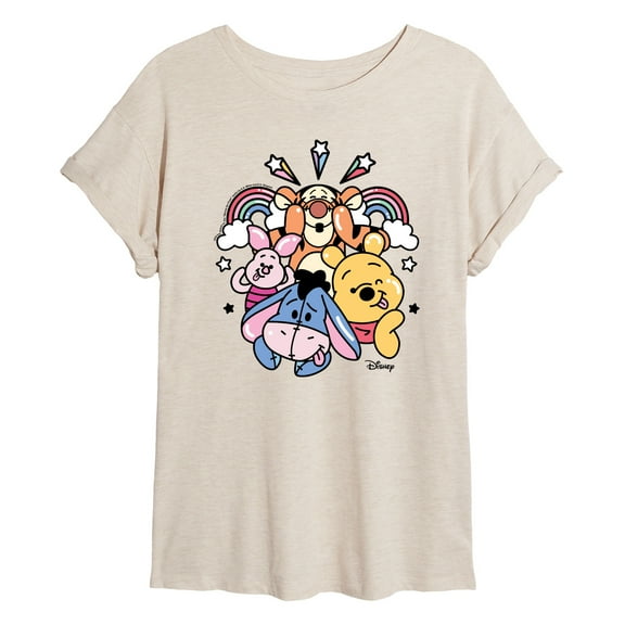 Disney - Rainbow And Stars - Juniors Ideal Flowy Muscle T-Shirt