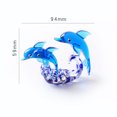 thumbnail image 2 of Figuras coleccionables de delfines dobles de cristal, adornos de criaturas marinas, 2 of 5