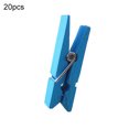 thumbnail image 1 of Trayknick 20 Pcs Multi-color Wood Clothespins Wooden Laundry Clothespins Paper Craft Clip Blue, 1 of 13