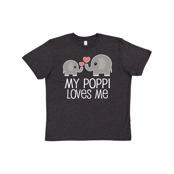 Inktastic My Poppi Grandpa Loves Me Youth T-Shirt