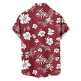 thumbnail image 6 of Busydd Hawaiian Shirts for Men Trendy Short Sleeve Print Button Down Shirt Men Summer Vacation Turndown Collar Beach Shirts S, 6 of 9
