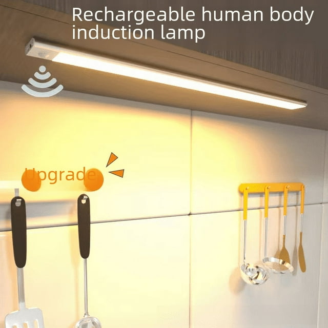 Lámpara de inducción de cuerpo humano ultradelgada, luz de noche LED inteligente, succión magnética, instalación gratuita, lámpara de armario, tira de lámpara de carga