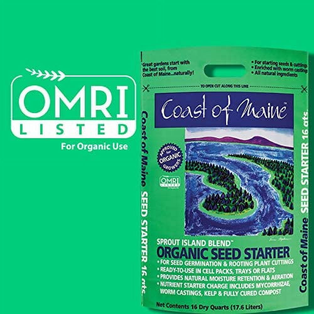 Coast of Maine Organic Seed Starter for Root Plant Cuttings, 16 Qt (8 Pack)