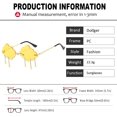 thumbnail image 5 of Gafas de sol sin montura para mujer, modernas, vintage y creativas., 5 of 5