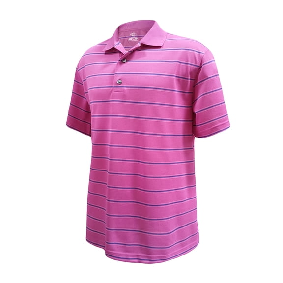 Monterey Club Men's Palmer Stripe Texture Golf Polo Shirt #1666