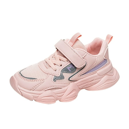 

Xinduolei Children All Season Sports for Boys and Girls Thick Soles Non Lace Up Mesh Breathable Comfortable Solid Color Casual
