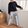 thumbnail image 5 of Wukai Playful Walrus Wonders Print Teenagers' Pajama Pant Sleep Pajama Lounge Pant PJ Bottoms with Pockets and Button Fly(Available in Big & Tall)-Large, 5 of 6