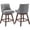 Fabric, Grey, variant on Modern Swivel Bar Stools Set of 2, Wine Red Counter Height Bar Stools with Back for Kitchen Island, Fabric Upholstered Island Chairs with Wood Legs, Barstool Chairs, Sillas para Barra de Cocina