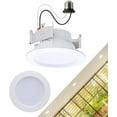 thumbnail image 4 of Satco S11895 9W LED 4-Inch Downlight Retrofit CCT Selectable 2700K–5000K 600–900 Lumens Regressed Wafer Round Matte White IC Air Tight Energy Star Wet Rated, 4 of 11