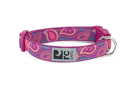 RC Pets 1 Inch Adjustable Dog Clip Collar, Large, Bright Paisley ...