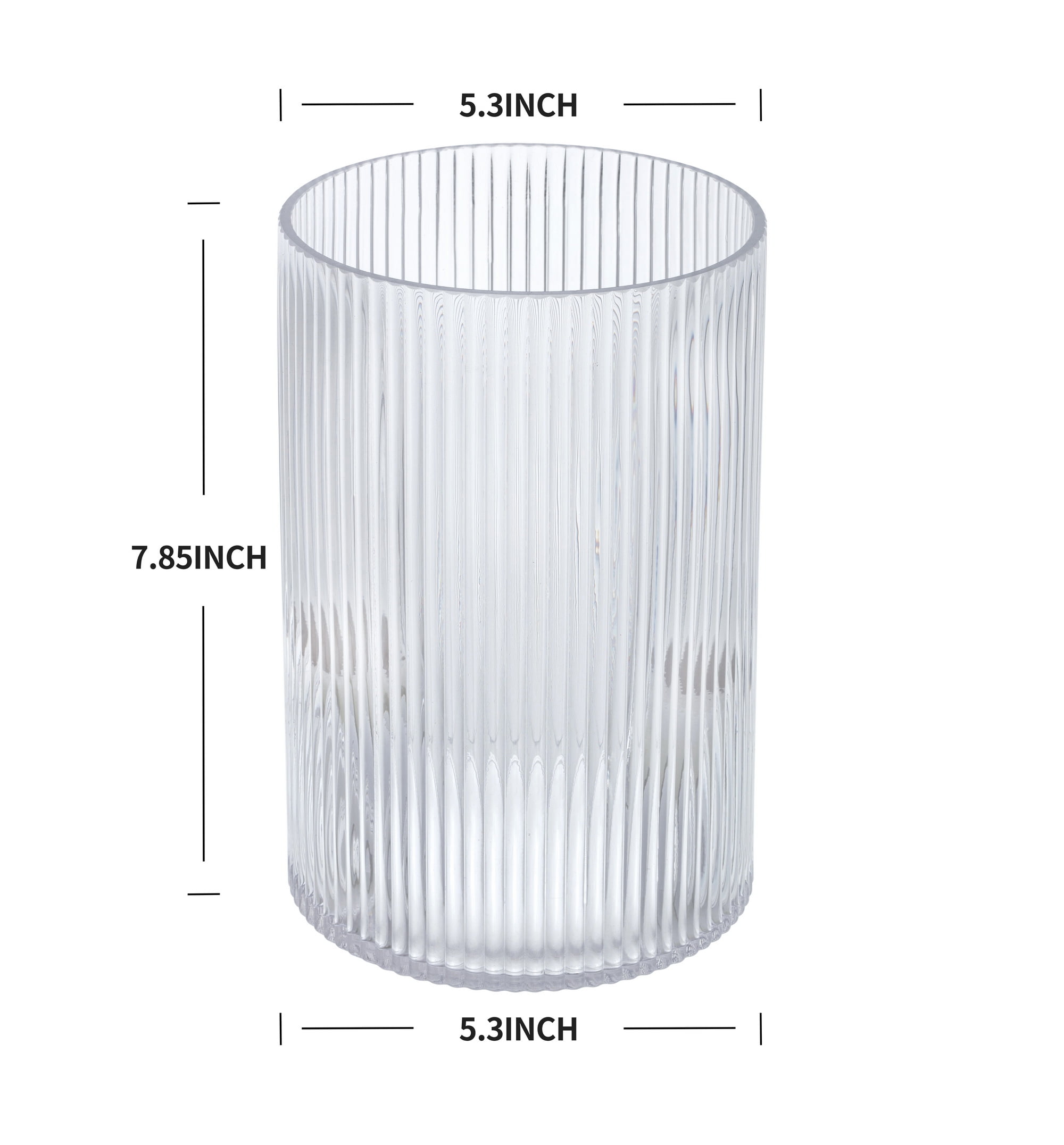 Better Homes & Gardens Clear Glass Ribbed Hurricane Candleholder, Large