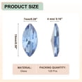 thumbnail image 2 of Uxcell 128 Pcs Horse Eye Shape Rhinestones, 7 x 15 mm Point Back Rhinestone Beads for Jewelry Making Crafts Costume Crystal Embellishments, Light Blue, 2 of 6