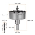 thumbnail image 2 of Uxcell Metal Hole Saw  Carbide Cutter 63mm / 2.49" Dia for 10mm Thick Stainless Steel, Metal, 2 of 7