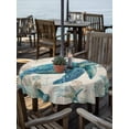 thumbnail image 2 of Outdoor Tablecloth with Umbrella Hole for Patio/Picnic/Party/Camping, Teal Sea Turtle Coastal Waterproof Table Cloth Round Cover Washable, Vintage Summer Beach Nautical (Dia 60"), 2 of 8