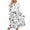 White, variant on Hanen Women Floral Long Sleeve Crewneck Midi Dress, Loose A-Line Swing Flare Tshirt Dress with Pockets, Lightweight Casual Summer Fall Vacation Church Semi-Formal Outfit