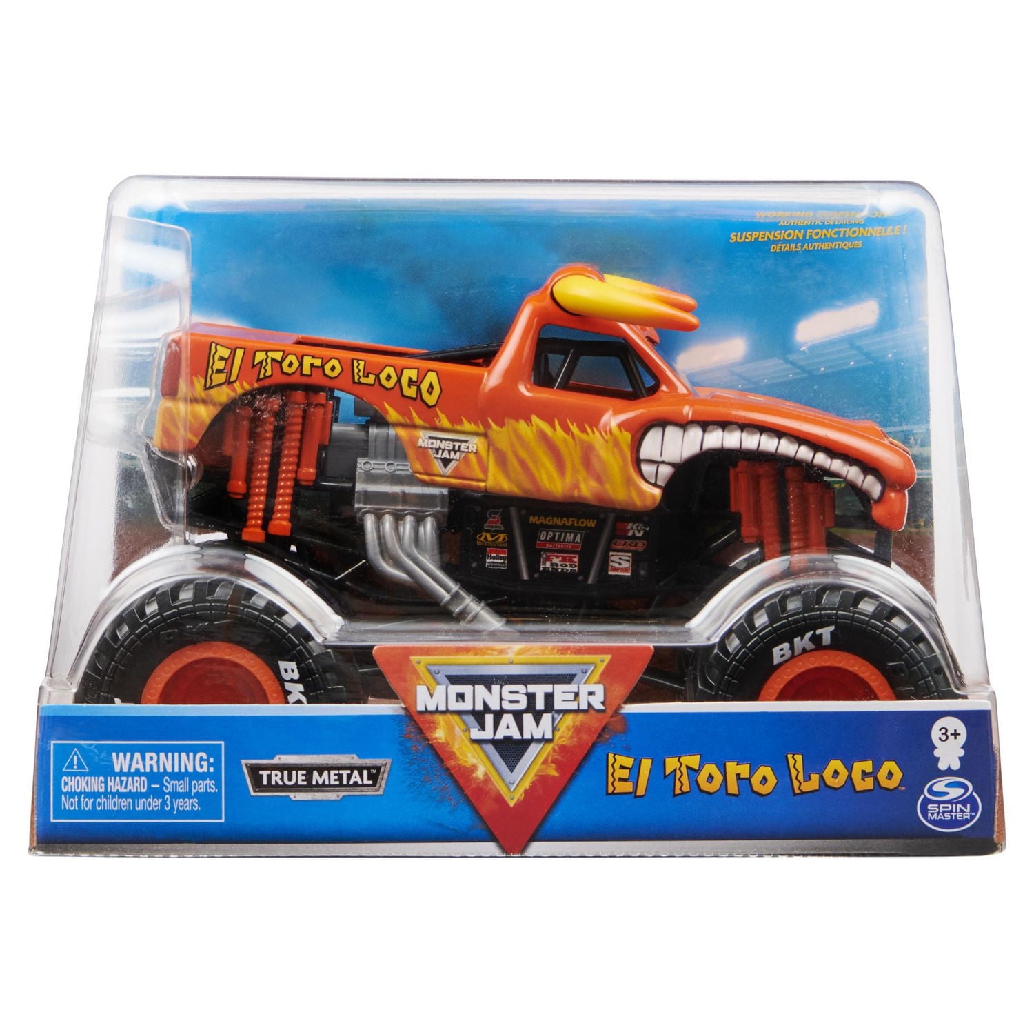 Monster Jam, Official El Toro Loco Monster Truck, Collector Die-Cast Vehicle, 1:24 Scale