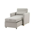 thumbnail image 3 of Serta Carly Scandinavian Fabric Foam Solid Print Removable Cushions Convertible Chair, Light Gray, 3 of 7