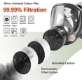 thumbnail image 3 of WAKYFLX Full Face Gas Mask, Gas Masks Survival Nuclear and Chemical with 40mm Activated Carbon Filter and 6001 Filter, Reusable Respirator Mask for Gases, Vapors, Dust, Chemicals（1pcs）, 3 of 6