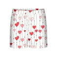 thumbnail image 6 of ABATAB Valentine's Day Lounge Sets for Women Short Sleeve Shorts Pants Button down Love Heart Print Pajama Sleepwear Outfits, 6 of 7