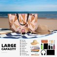 thumbnail image 4 of Large Beach Bags Water-resistant Sandproof - Ice Cream No.J9012 Cute Beach Tote Bags for Women with Zipper, 4 of 6