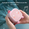 thumbnail image 4 of Reloj despertador digital para niños con forma de dinosaurio y modo de repetición, luces de noche para dormitorio, reloj digital para entrenar el sueño de los niños (rosa), 4 of 5