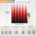 thumbnail image 6 of Red Fabric Shower Curtain, Ombre Linen Textured Weighted Cloth Shower Curtain Set with Plastic Hooks, Modern Hotel Decorative Thick Polyester Shower Curtains for Bathroom, Water Repllent, 72x72, 6 of 6