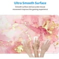 thumbnail image 5 of Pink Gold Marble Gaming Mouse Pad, Luxury Waterproof and Non-Slip Mousepad, Extended XL 31.5 x 11.8inches Desk Mat, 3mm Thick Rubber Base Desk Pad for Office Home, 5 of 7