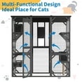 thumbnail image 5 of 70inch Walk-in Catio with Window Access,Outdoor Cat Enclosure with Perches&Condos Cat House with Waterproof Roof,Cat Hammock Shelter Platforms & Resting Box,Walk-in Kitty Playpen for Patio/Backyard, 5 of 7