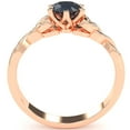thumbnail image 3 of Celtic Trinity Knot Sapphire Engagement Ring In 14k Rose Gold, 3 of 6