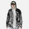 thumbnail image 2 of Gaeub Gothic Skull Floral Art Men's and Women's UPF 50+ Long-Sleeved Sun Protection Clothing, Fishing Shirt Long Sleeve Zip-3X-Large, 2 of 7