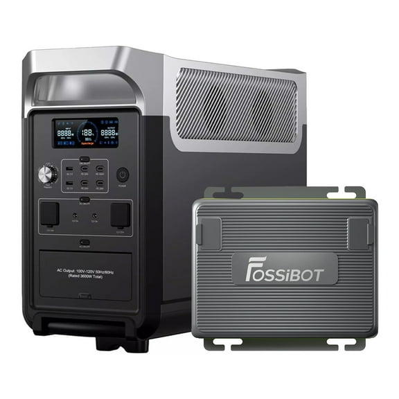 FOSSiBOT F3600 Pro 3840Wh with 580W DC-DC Charger for Portable Power Station 3600Wh Capacity,Solar Generator,3600W AC Output for Outdoor Camping,Home Backup,Emergency,RV,off-Grid