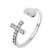 thumbnail image 2 of Anillos de aleación con forma de cruz y , ajuste , taladro de agua, anillos de apertura en apariencia de amor ajustables irregulares,, 2 of 8