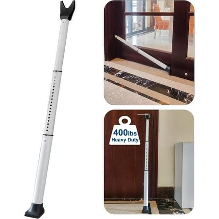 Rerishom Door Security Bar, Door Stoppers Security bar,Heavy Duty Door Lock Security Door Jammer Door Stopper for Apartment, Hotel Room,Screen Door Hardware, 1 Pack