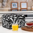 thumbnail image 5 of KLL Leopard And Zebra 2 Print 4 Slice Toaster Dust Covers Kitchen Small Appliance Cover with 2 Pockets,Can hold Jam Spreader Knife & Toaster Tongs (12.4 x 10.6 x 8.2), 5 of 6