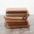 thumbnail image 6 of Acacia Wood Coasters Square for Drinks Tabletop Protection with Holder Set of 6, Wooden Coasters for Coffee Table Dining Table Desk Rustic Coasters for Home Office Christmas Decor 4 Inch …, 6 of 9