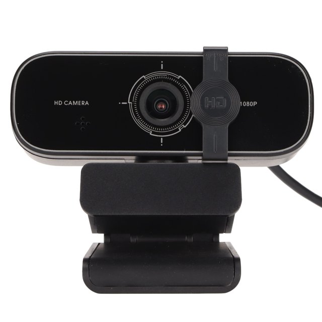 Caméra Web HD 1080P Complète, Webcam Professionnelle en Continu avec Microphone à Bruit et Couverture de Confidentialité, Caméra d'Ordinateur USB, Rotation à 360 Degrés, pour Win10 7 Vista Xp / / Os X /