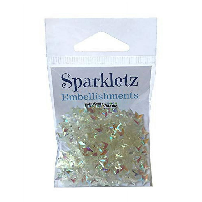 Buttons Galore Sparkletz Embellishment Pack 10g - Crystal Stars