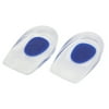 1 Pair Blue Gel Heel Pad Cup Silicone Shock Cushion Orthotic Insole Insert Plantar Care